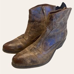 Brown Leather DibaTrue Booties